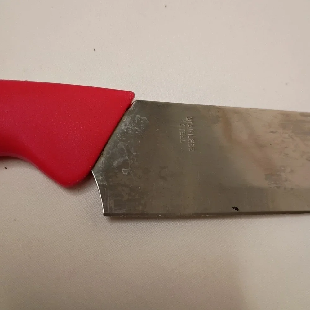 Sunbeam Santoku Knife Red Handle‎ 9